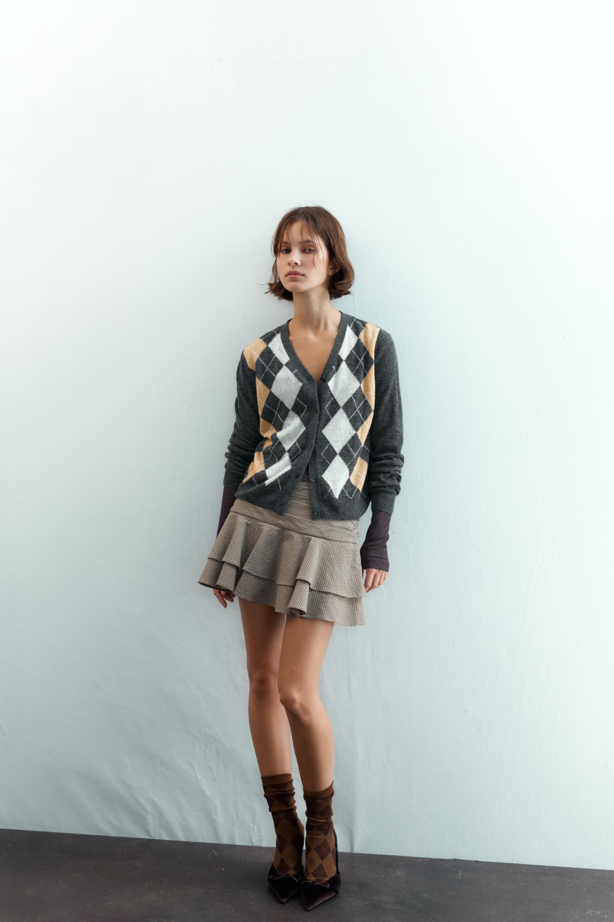 JUPE-PANTALON À VOLANTS